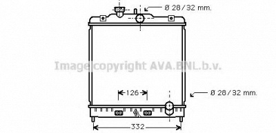 AVA QUALITY COOLING hd2120 -  Радиатор, охлаждение двигателя